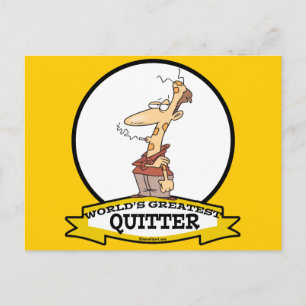 WORLDS GREATEST QUITTER SMOKER CARTOON POSTCARD