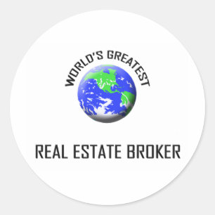 World's Greatest Real Estate Broker Classic Round Sticker