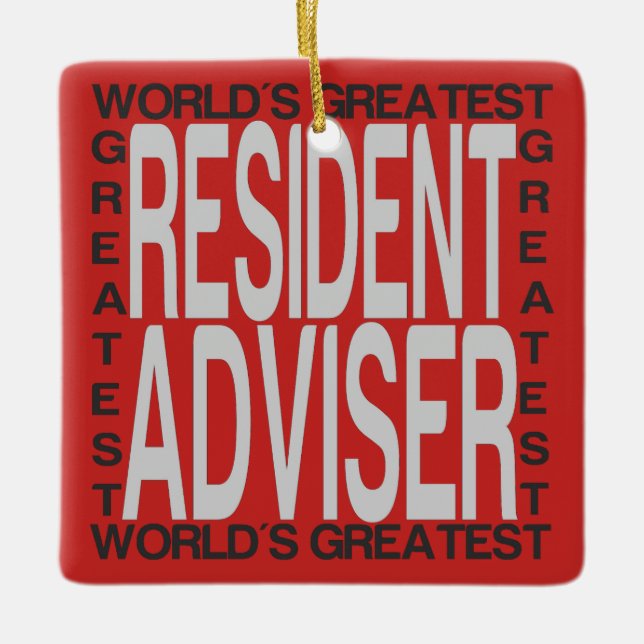 Worlds Greatest Resident Adviser Ceramic Ornament (Front)