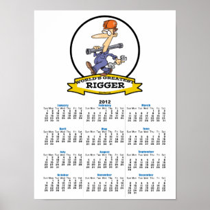 WORLDS GREATEST RIGGER MEN CARTOON POSTER
