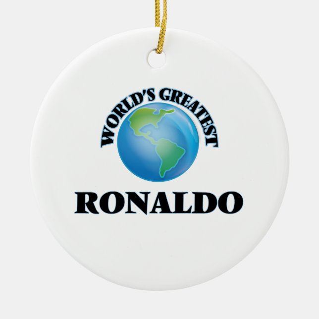 World's Greatest Ronaldo Ceramic Tree Decoration (Front)