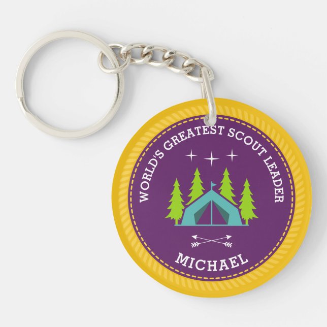World's Greatest Scout Leader Bottle Opener Key Ring (Front)