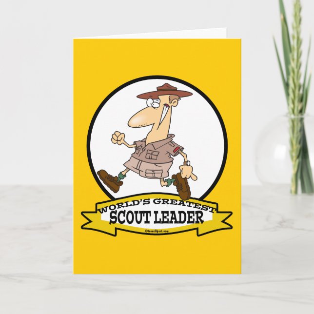 WORLDS GREATEST SCOUT LEADER MEN CARTOON CARD (Front)