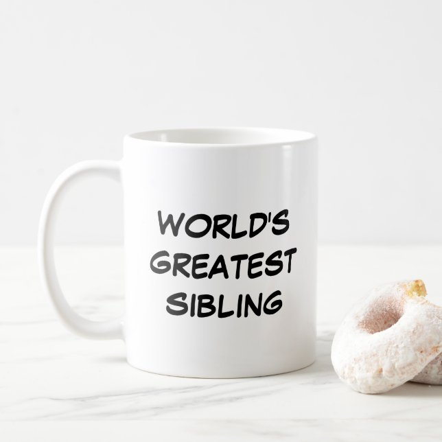 "World's Greatest Sibling" Mug (With Donut)