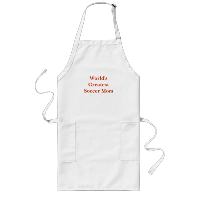 World's Greatest Soccer Mum Long Apron (Front)