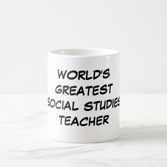 "World's Greatest Social Studies Teacher" Mug (Center)