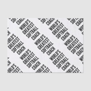 Worlds Greatest Softball Coach Tissue Paper