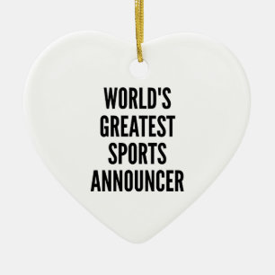 Worlds Greatest Sports Announcer Ceramic Tree Decoration