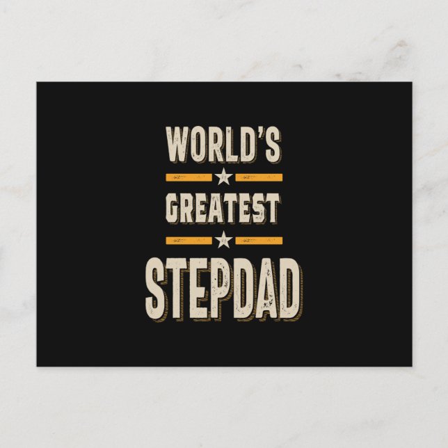 World's Greatest Step-Dad Funny Stepfather Gift Postcard (Front)
