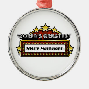 World's Greatest Store Manager Metal Tree Decoration