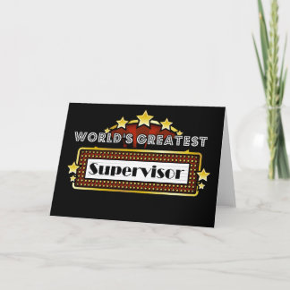 World's Greatest Supervisor Card