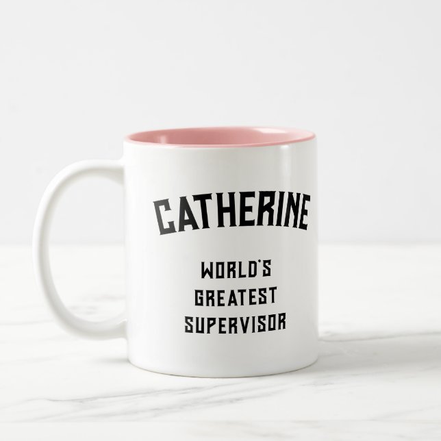 World's Greatest Supervisor Two-Tone Coffee Mug (Left)
