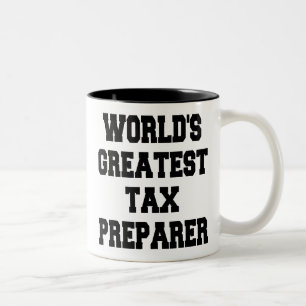 Worlds Greatest Tax Preparer Two-Tone Coffee Mug