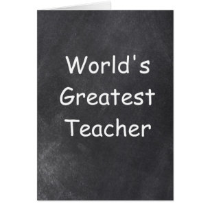 World's Greatest Teacher Chalkboard Design
