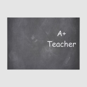 World's Greatest Teacher Chalkboard Design Gift Tissue Paper