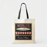 World's Greatest Teacher | DIY Name Tote Bag<br><div class="desc">Teacher Tote Bag. 100% Customisable. Ready to Fill in the box(es) or Click on the CUSTOMIZE button to add, move, delete, resize or change any of the font or graphics to design it for your special occasion. Made with high resolution vector and/or digital graphics for a professional print. NOTE: (THIS...</div>