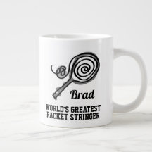 World's greatest tennis racket stringer extra big