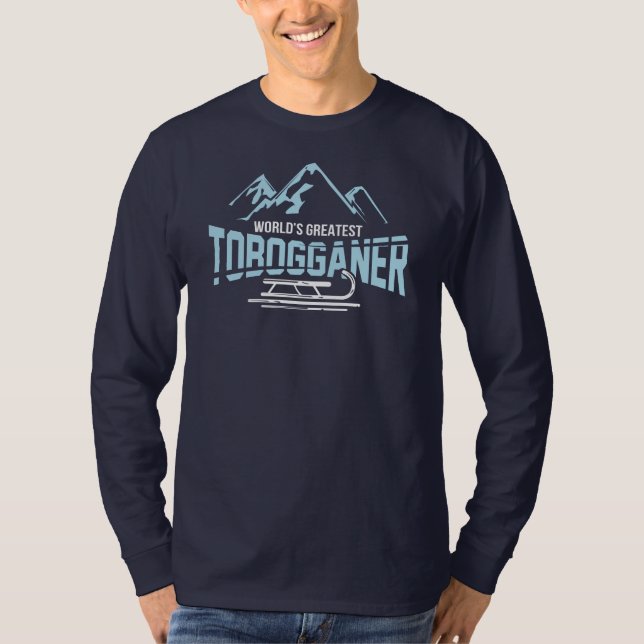 World's Greatest Tobogganer Cute T-Shirt (Front)
