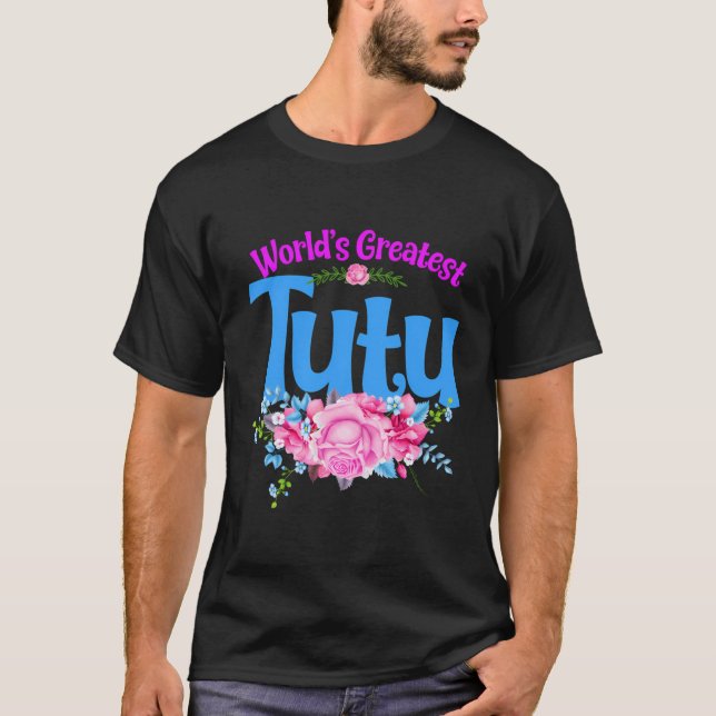 World'S Greatest Tutu - American Grandma T-Shirt (Front)