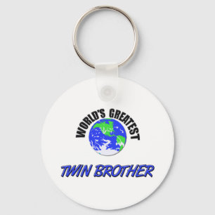 World's Greatest Twin Brother Key Ring