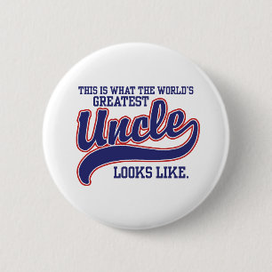 World's Greatest Uncle 6 Cm Round Badge