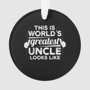 Worlds Greatest Uncle Looks Like Godfather Gift Ornament