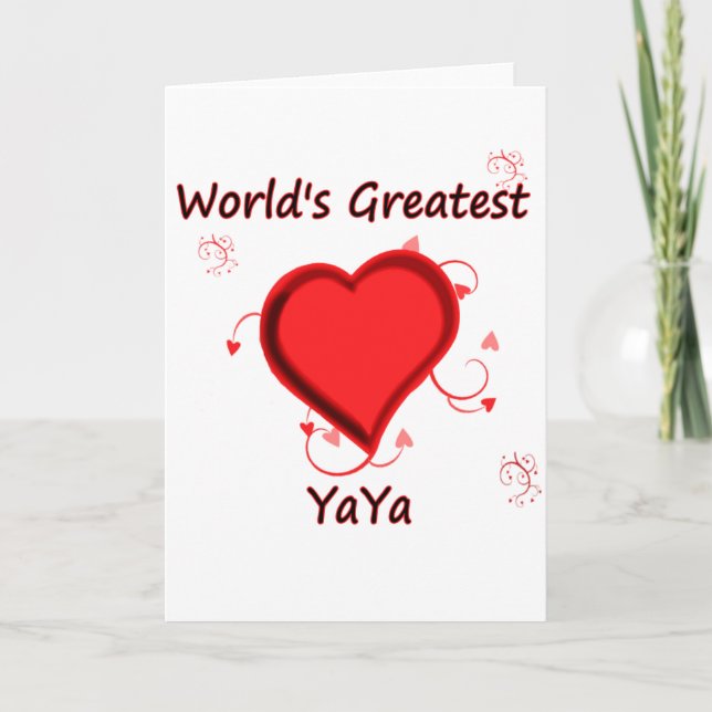 World's Greatest yaya Card (Front)