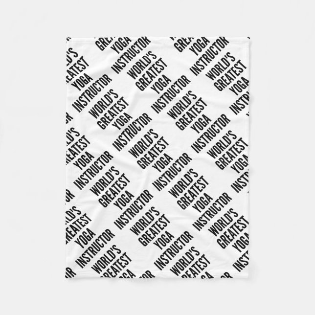 Worlds Greatest Yoga Instructor Fleece Blanket (Front)