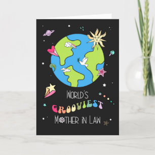 World's Grooviest Mother in Law Mother's Day 1960s Card