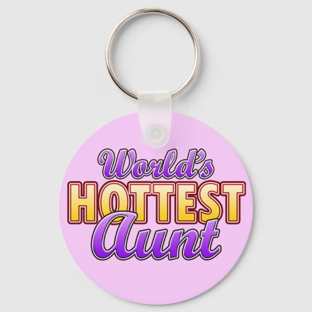 World's Hottest Aunt Key Ring (Front)