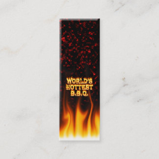 World's hottest BBQ fire and flames red marble. Mini Business Card