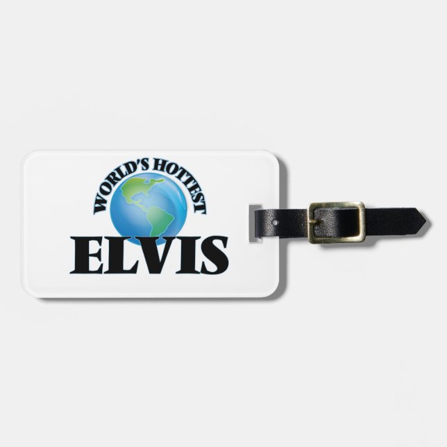 World's Hottest Elvis Luggage Tag (Front Horizontal)