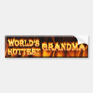 worlds hottest grandma bumper sticker