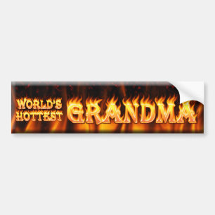 worlds hottest grandma bumper sticker