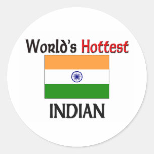 World's Hottest Indian Classic Round Sticker
