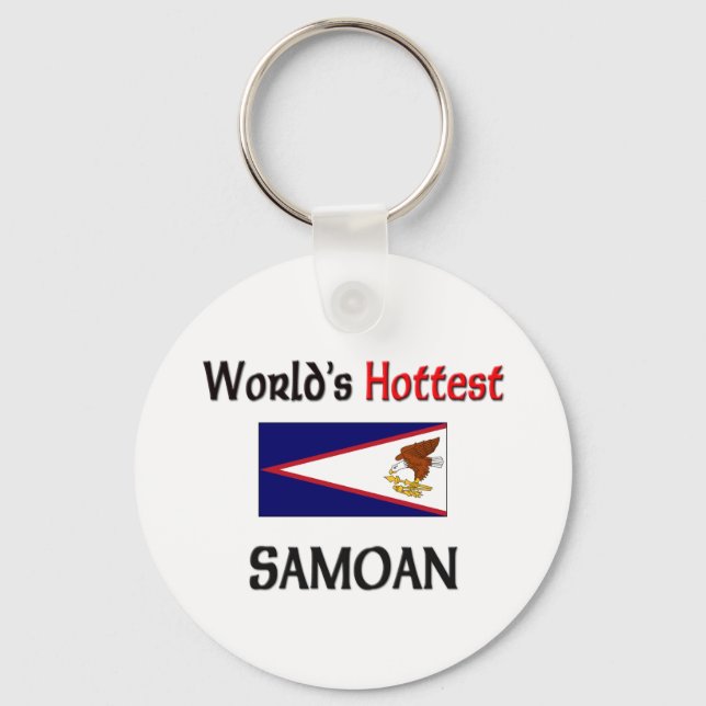 World's Hottest Samoan Key Ring (Front)