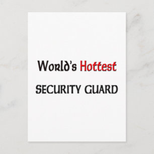 Worlds Hottest Security Guard Postcard