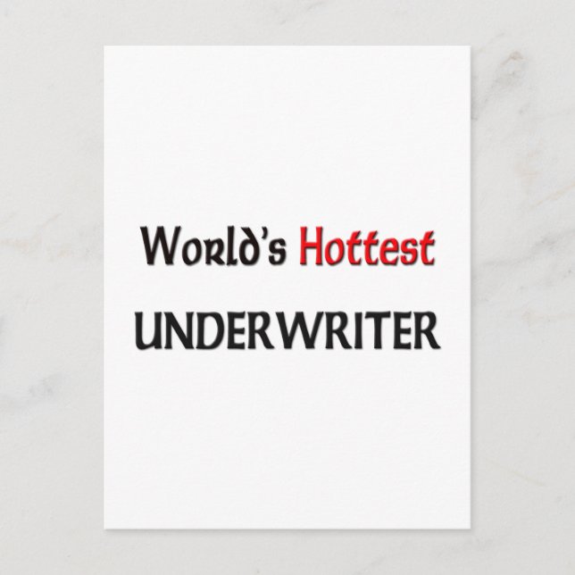 World's Hottest Underwriter Postcard (Front)