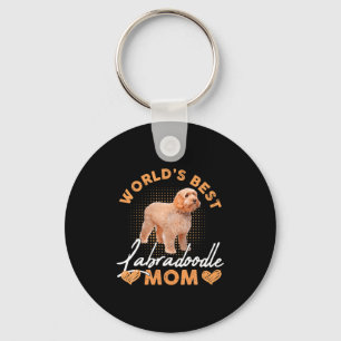 Worlds Labradoodle Mom Dog Funny  Key Ring