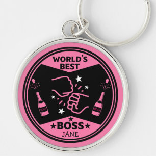World's lady Greatest Boss Key Ring