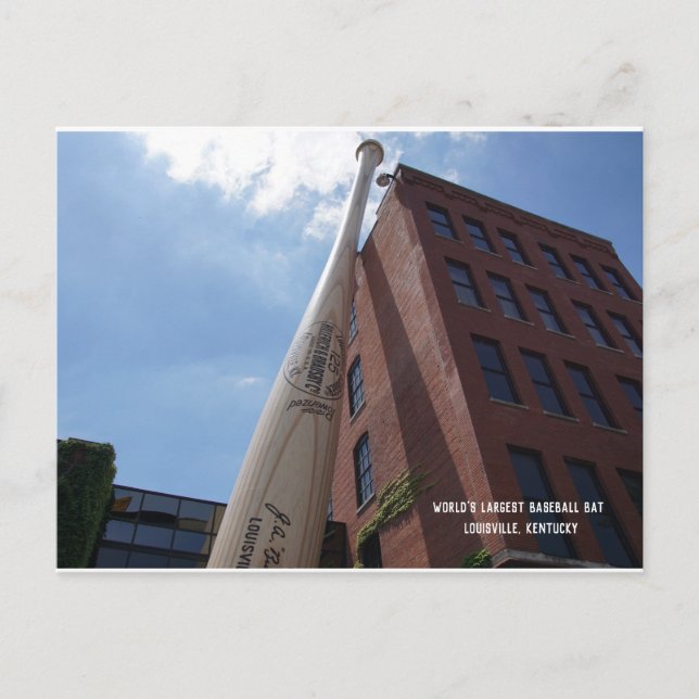 World's Largest Baseball Bat Postcard (Front)