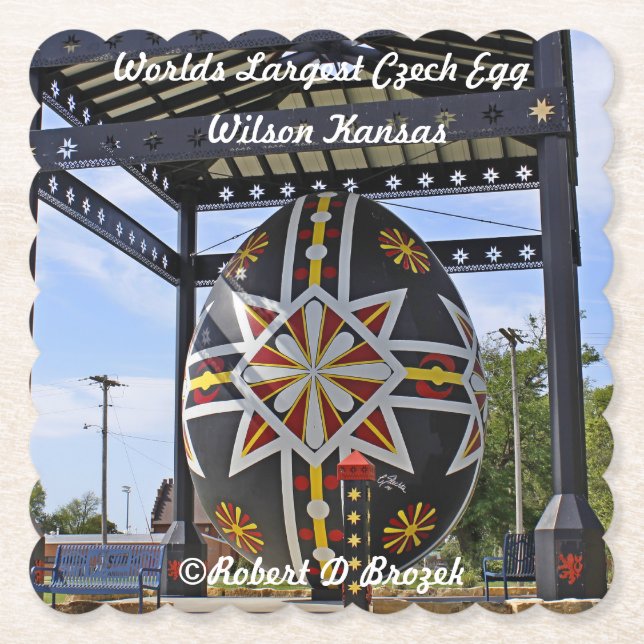 Worlds Largest Czech Egg Paper Coaster (Front)