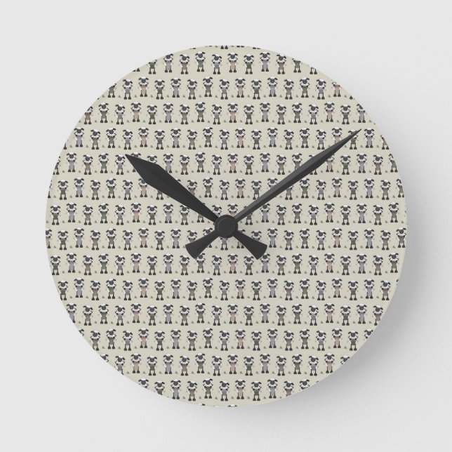 Worlds Largest Knitting Sheep Competition Round Clock (Front)