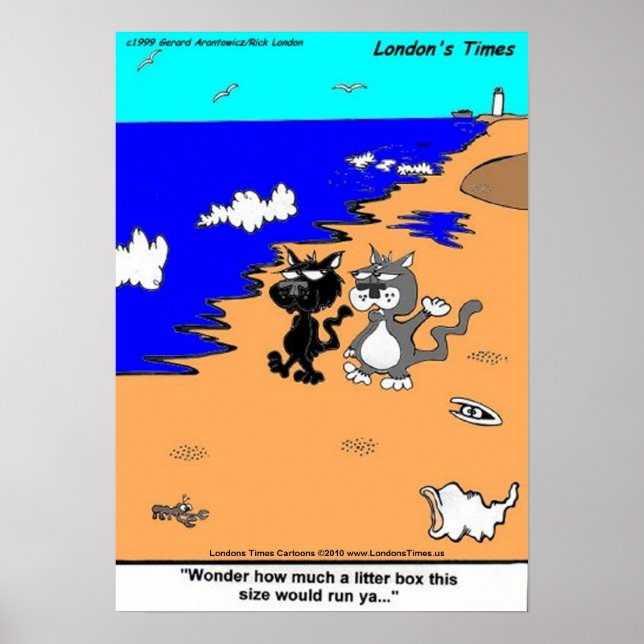 World's Largest Litter Box Funny Art Posters (Front)