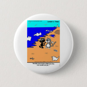 World's Largest Litter Box Funny Gifts & Tees 6 Cm Round Badge