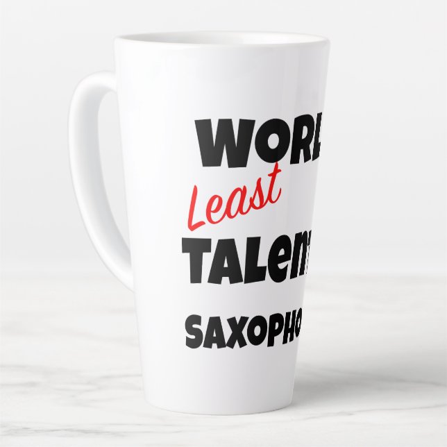World's Least Talented  Saxophonist Gag Gift Mug (Left Angle)