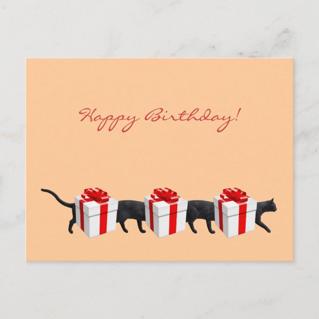 World's Longest Cat Postcard (Front)