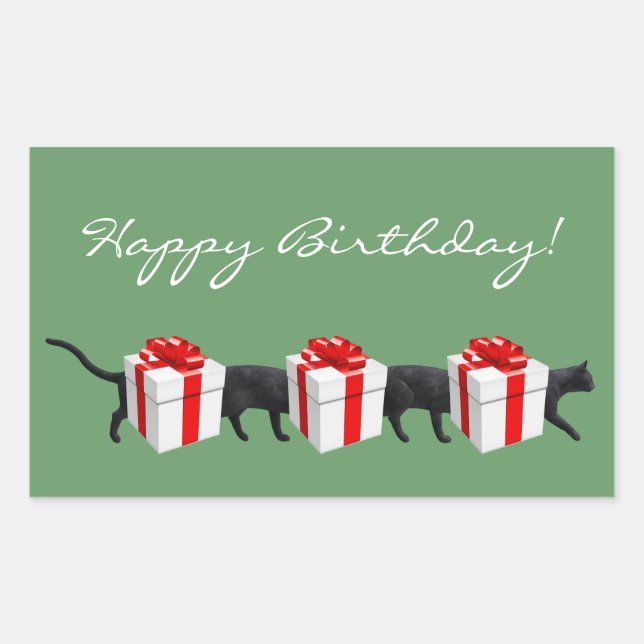 World's Longest Cat Rectangular Sticker (Front)