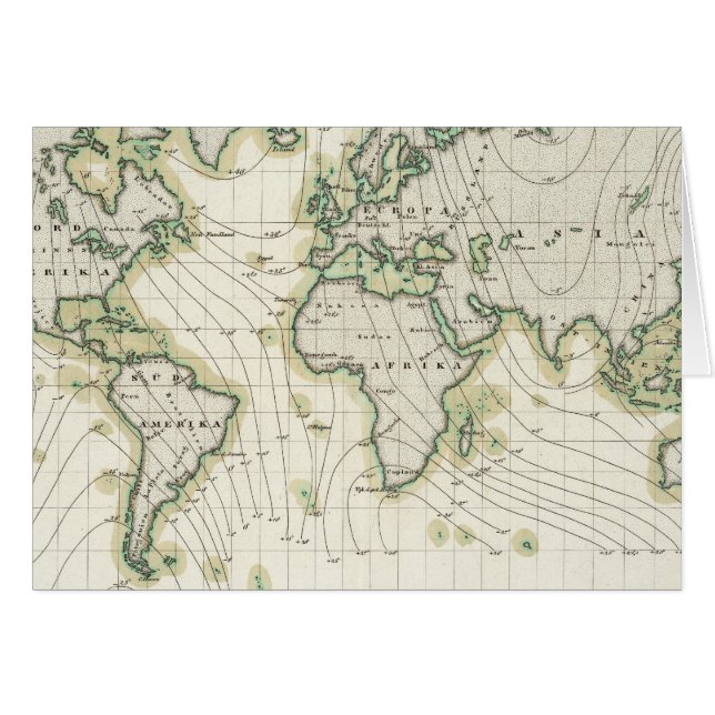 World's magnetic declination (Front Horizontal)