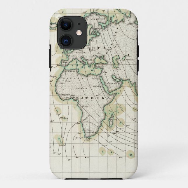 World's magnetic declination Case-Mate iPhone case (Back)